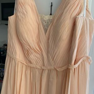 Azazie Plus Size Peach Bridesmaid Dress